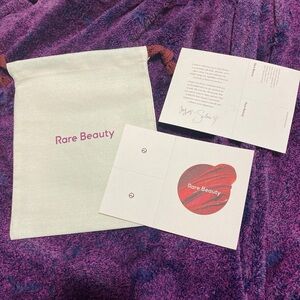 Rare Beauty Drawstring Bag with 2 Rare Beauty Cards